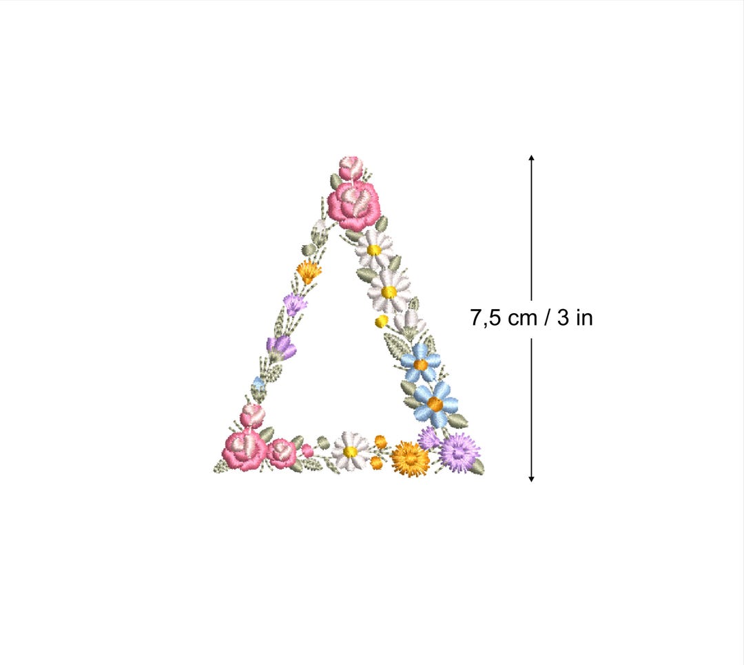 Machine Embroidery Letter Δ DELTA 7,5cm/3