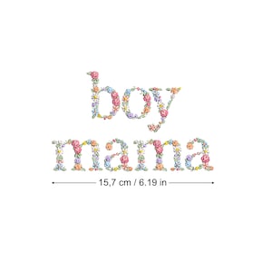 Diseño de bordado a máquina BOY MAMA  bordado digital  Matriz de bordado floral Descarga inmediata dst pes exp jef sew hus vip vp3 xxx