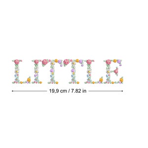 Diseño de bordado a máquina LITTLE bordado digital  Matriz de bordado floral Descarga inmediata dst pes exp jef sew hus vip vp3 xxx
