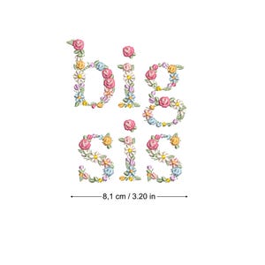 Diseño de bordado a máquina BIG SIS  bordado digital  Matriz de bordado floral Descarga inmediata dst pes exp jef sew hus vip vp3 xxx