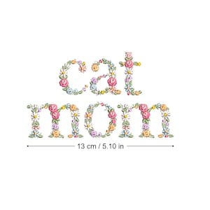 Diseño de bordado a máquina CAT MOM bordado digital bastidor 13x18cm Matriz de bordado  dst pes exp jef sew hus vip vp3 xxx