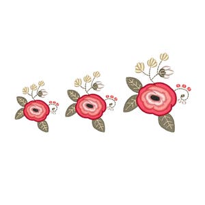 Small Flower Machine Embroidery Design. Mini Floral Embroidery Files ...