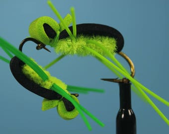 Gill Bug flies, (3 pack)fly fishing flies, foam flies, Bream flies, Panfish flies