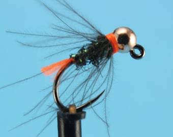 Blowtorch, Euro nymph, 3 pack barbless flies, jig style flies