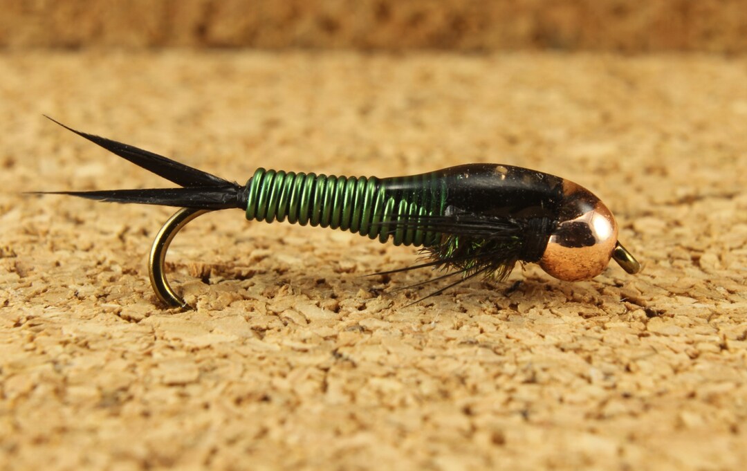 Green Copper John Tungsten Bead Flies 3 Pack Flies Etsy