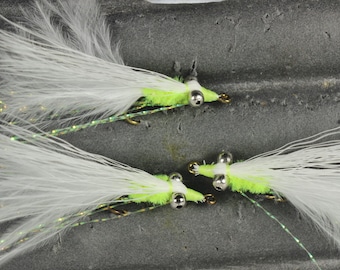 Crappie Candy flies, (3 pack)panfish flies, fly fishing flies, attractor flies, hand tied flies, Crappie flies, jig flies, bream flies