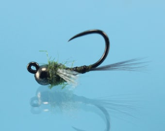 Boo Boo Baetis, 3 pack barbless jig flies, trout flies