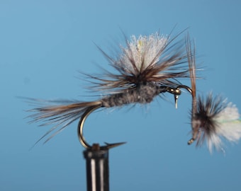 Parachute Adams flies, (3 pack) Adams dry fly, Trout flies, Mayflies, dry flies, hand tied flies, parachute dry flies