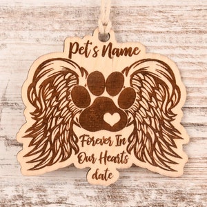 Pet Memorial Christmas Ornament or Mirror Hanger (PetMemorial-004)