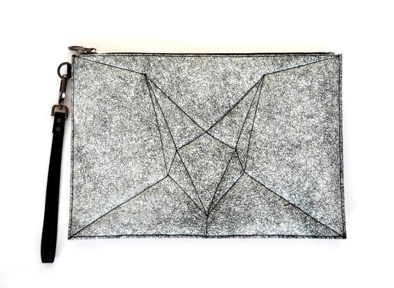 Pochette Argentée Pour Femme, Style Clutch, Avec Sangle Amovible (sans étiquette)