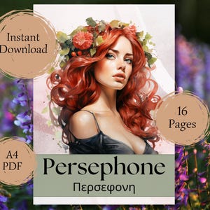 Persephone Anbetungs-Anleitung - Griechische Göttin - Info-Seiten für hellenischen Polytheismus, Grimoires, Andachts-Tagebücher - Sofort druckbares PDF