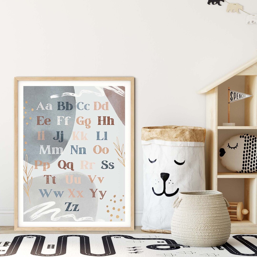 Marley Alphabet Wall Art Print, PRINTABLE Wall Art, Boys Bedroom Decor ...