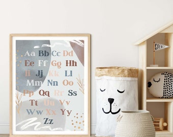 Mani's Alphabet Wall Art Print, PRINTABLE Wall Art, Boys Bedroom Decor ...