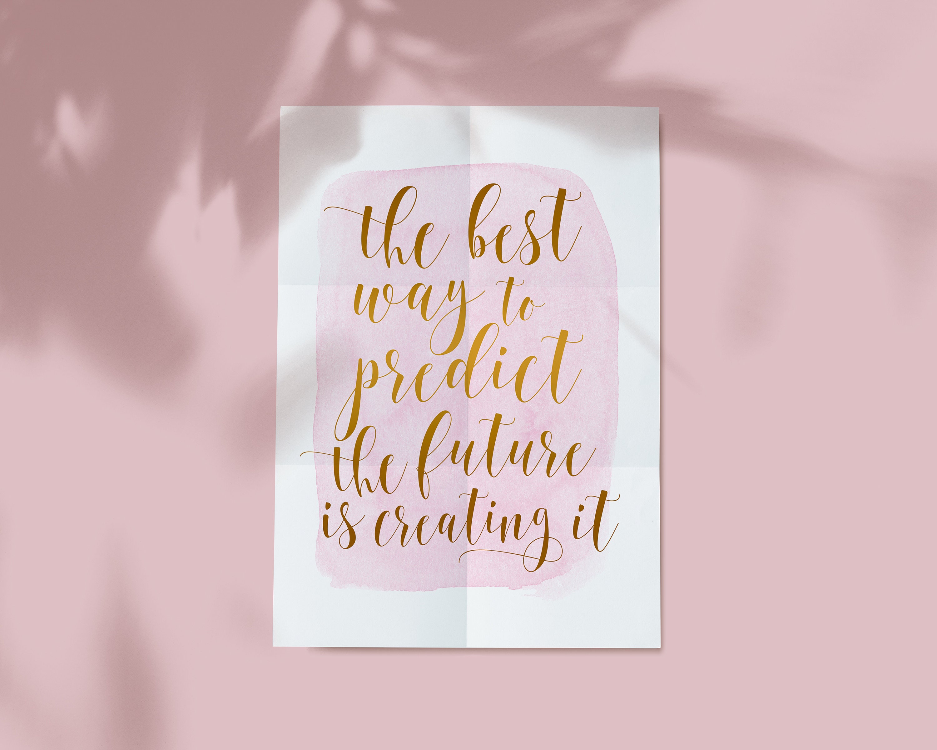 Printable Quotes Rose Gold Decor Watercolor Print Motivational | Etsy