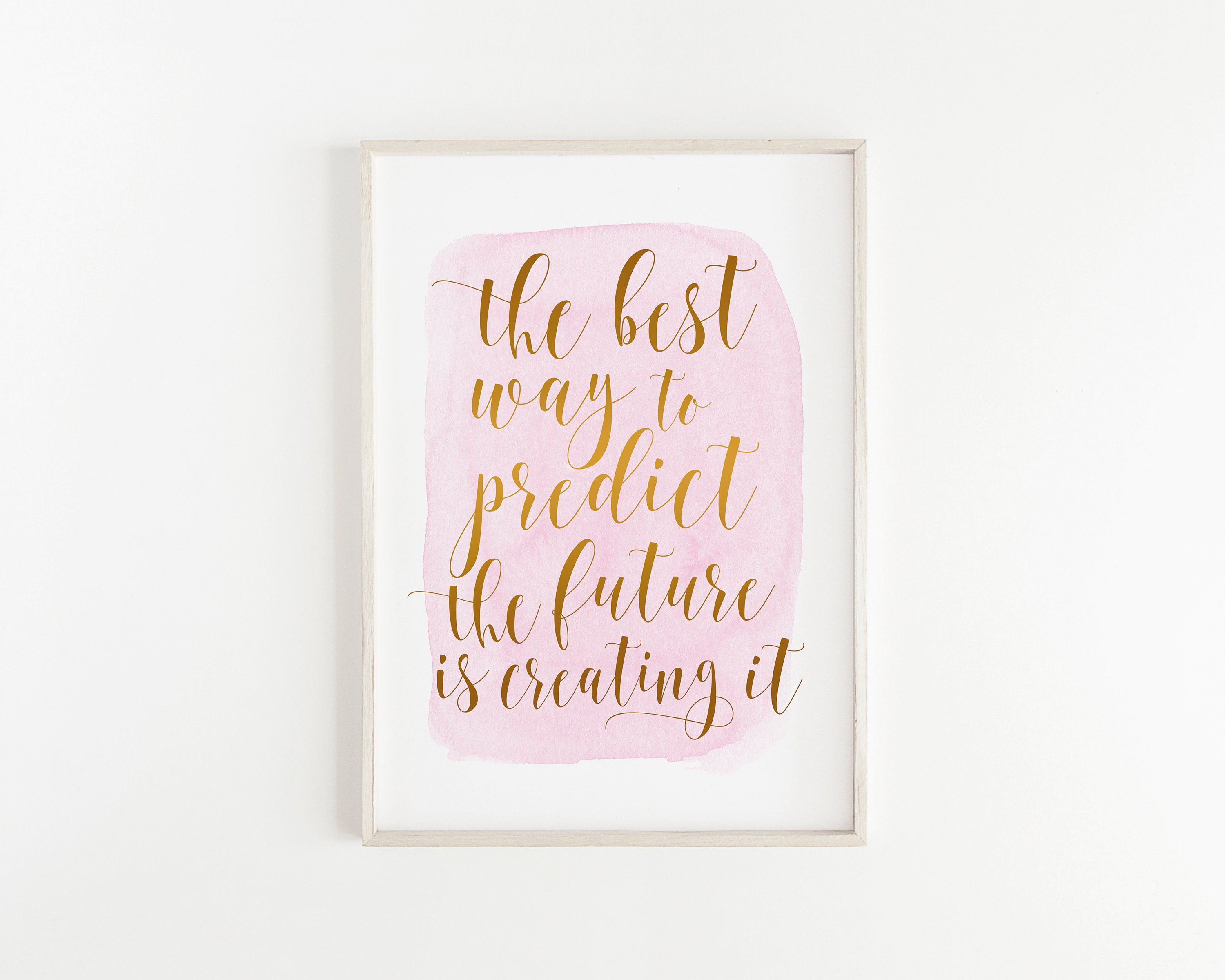 Printable Quotes Rose Gold Decor Watercolor Print Motivational | Etsy