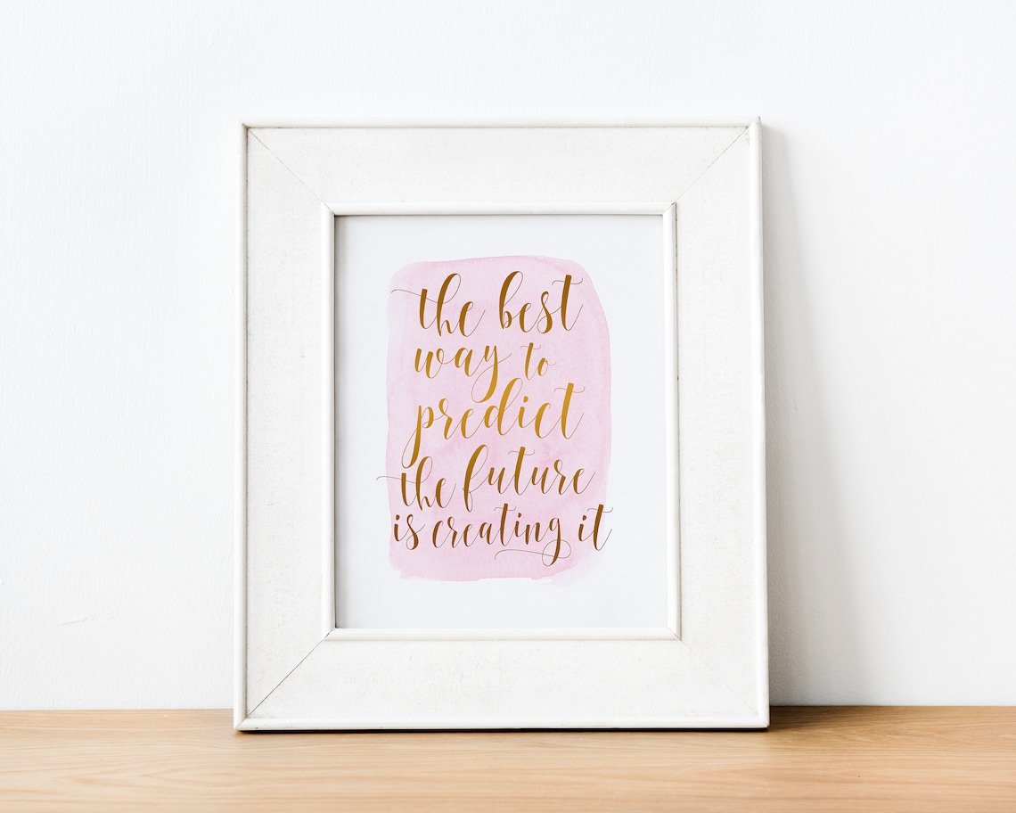 Printable Quotes Rose Gold Decor Watercolor Print Motivational | Etsy