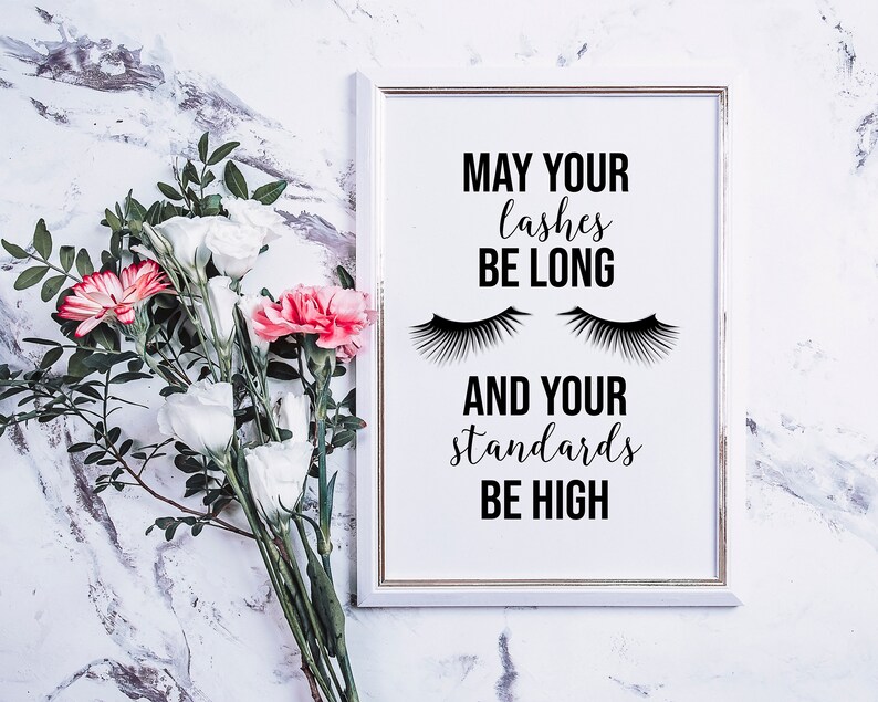 Lashes Long Standards High Instant Download Glam Wall Decor Etsy