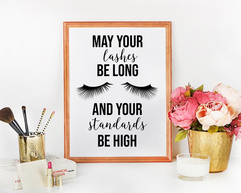 Lashes Long Standards High Instant Download Glam Wall Decor Etsy