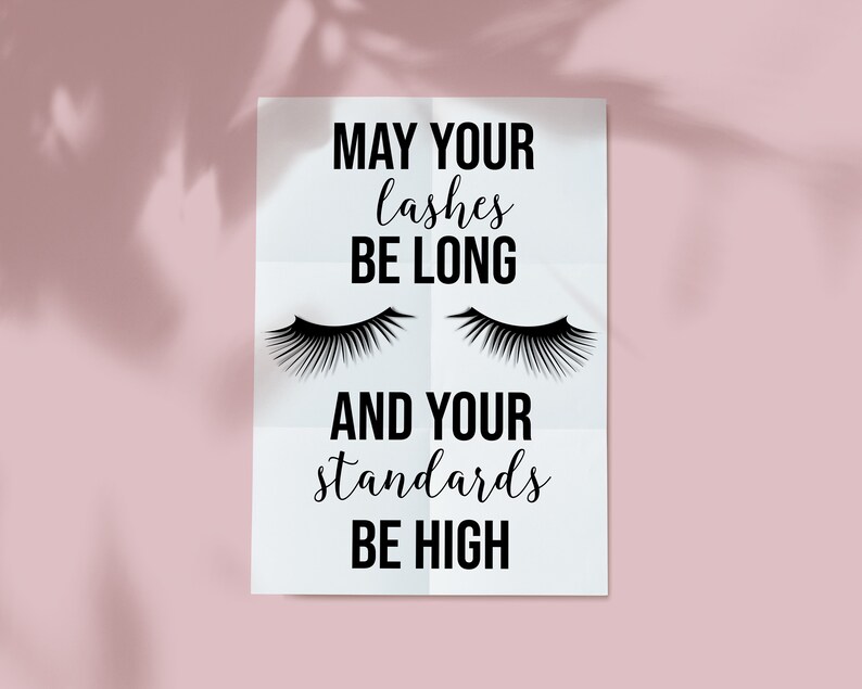 Lashes Long Standards High Instant Download Glam Wall Decor Etsy