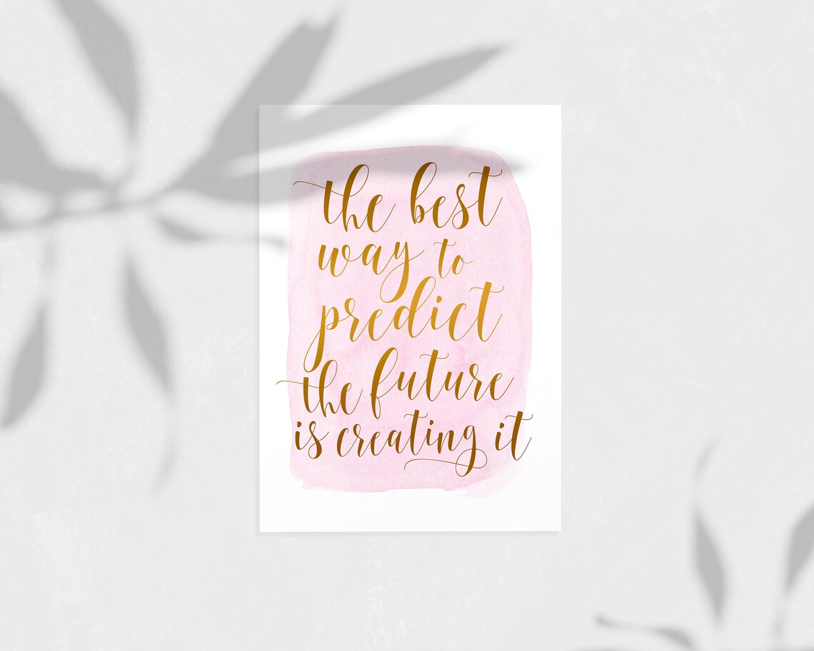 Printable Quotes Rose Gold Decor Watercolor Print Motivational | Etsy