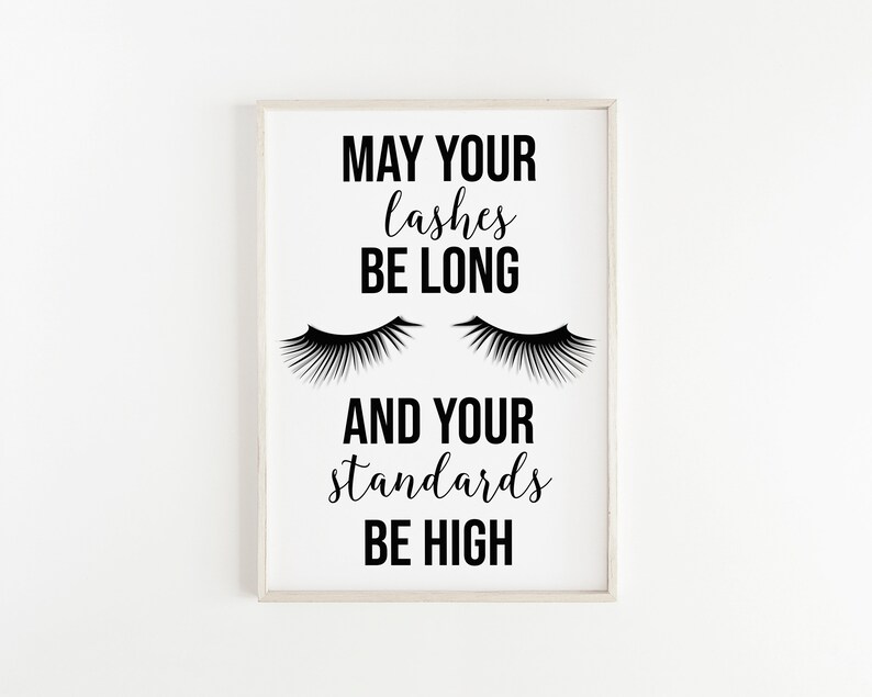 Lashes Long Standards High Instant Download Glam Wall Decor Etsy