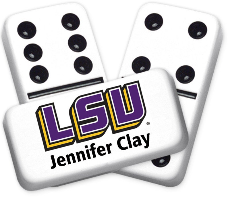 Louisiana State University Custom Personalized Licensed Dominoes Set
