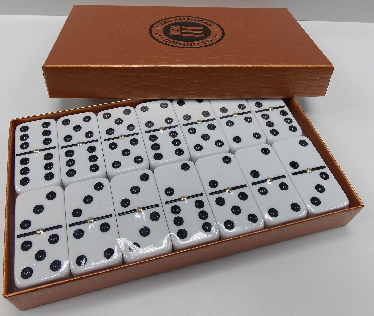 White Dominoes Custom Engraved in Gift Box With Spinner Etsy