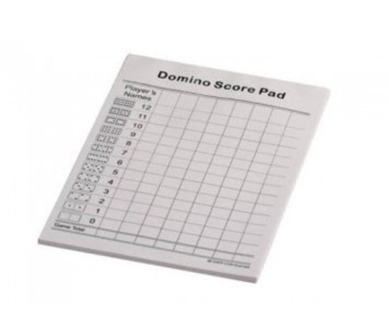 Domino Scoring Pad 50 Sheets 5x7 D12 Etsy