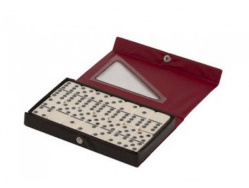 Double 6 Professional Size Engraved Dominoes in Vinyl Case