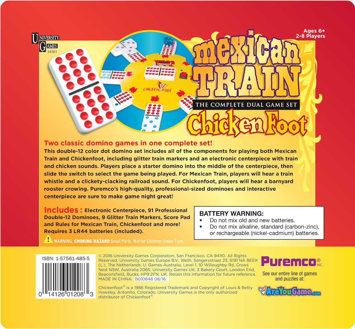 Mexican Train & Chickenfoot Combo Game for the whole family Etsy