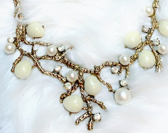 Faux pearl & Branch Necklace, Weddings, Parties, Bridemaids