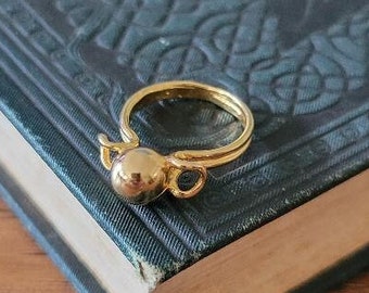 Vintage Gold Ring, Vintage Rings, Gold Rings, Size 5.5 Rings, Bow Ring, Cute Rings, 90s Rings, 90s Jewlery, 90s Fashion, Vintage Accessories