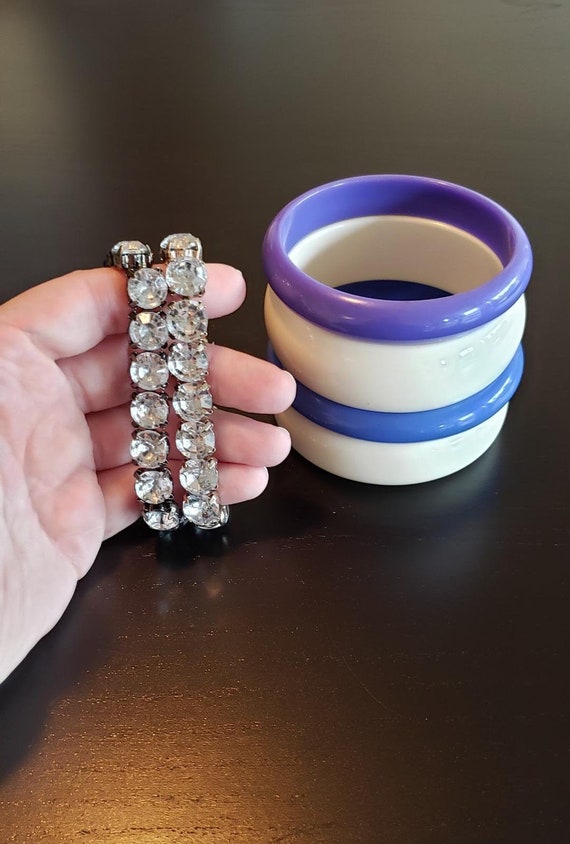 Vintage Bracelets and Bangles, Vintage Plastic Ba… - image 2