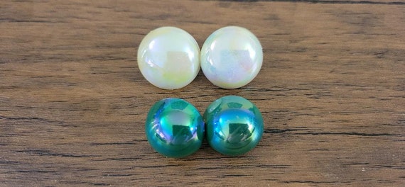 Vintage Colorful Enamel Earrings, Colorful Earrin… - image 2