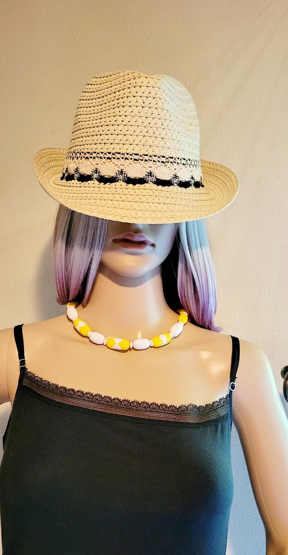 Black and Yellow Vintage Necklace Set, Vintage Je… - image 10