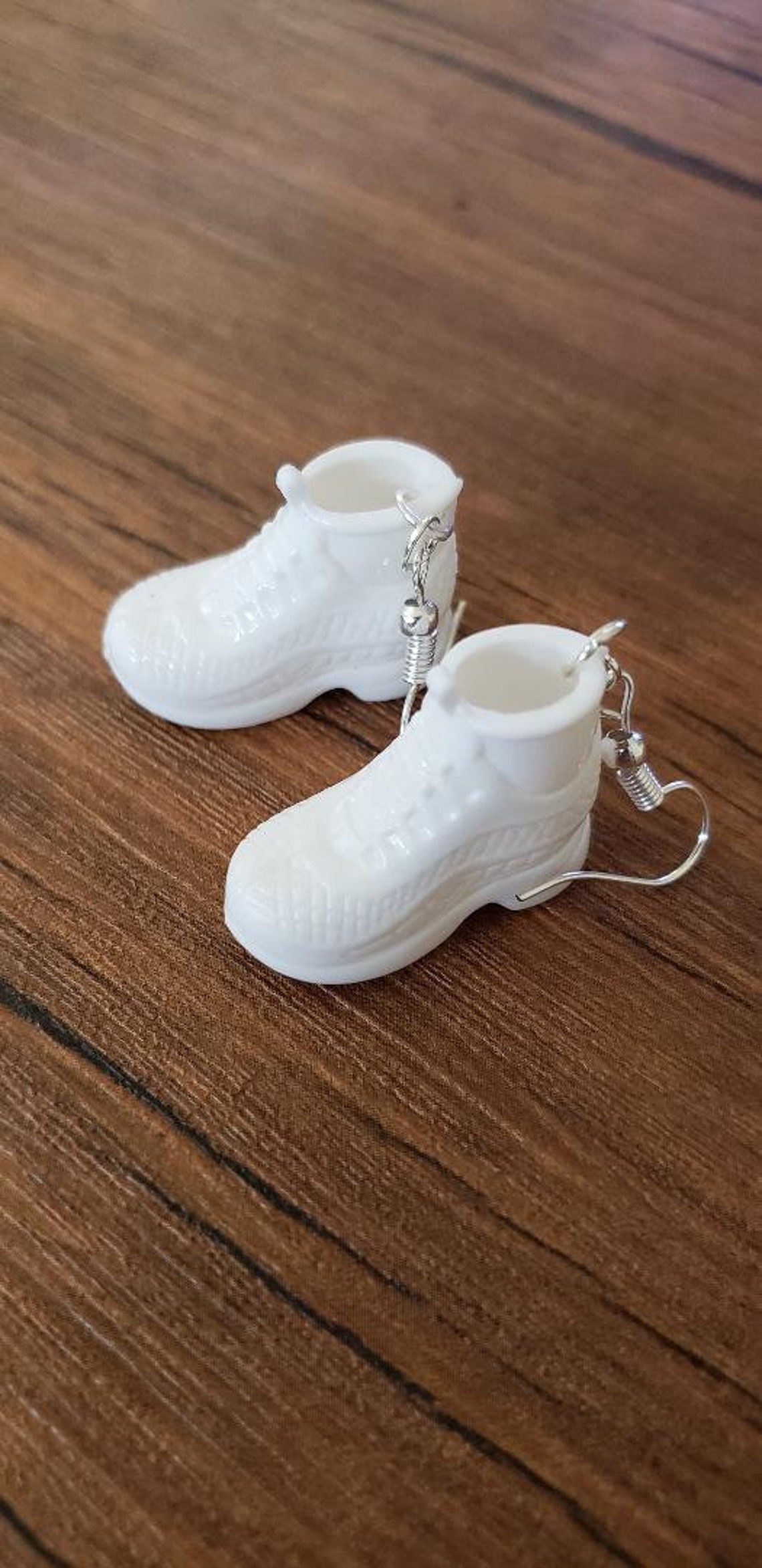 Sneaker Earrings White Sneaker Earrings Club Earrings | Etsy