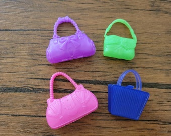 Vintage Colorful Barbie Purses, Vintage Barbie Purses, Vintage Barbie, 90s Barbie, Vintage Dolls, Doll Purses, Barbie Purses, Colorful