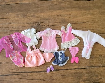 Vintage Barbie Clothes Lot, Vintage Barbie Pajamas, Vintage Barbie Lingerie, Barbie Lingerie, Barbie Pajamas, Barbie Clothes Lot, Pink