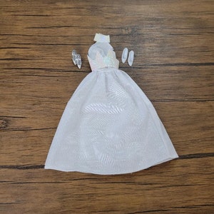 Vintage Barbie Clone Gown and Shoes, Vintage Barbie Clone Clothes, Vintage Barbie Clone, Vintage Barbie Clothes, Barbie Clone Clothes