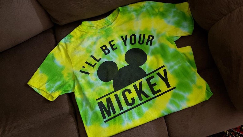 green mickey mouse shirt