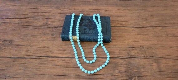 Vintage Blue Beaded Necklaces, Robins Egg Blue Ne… - image 8