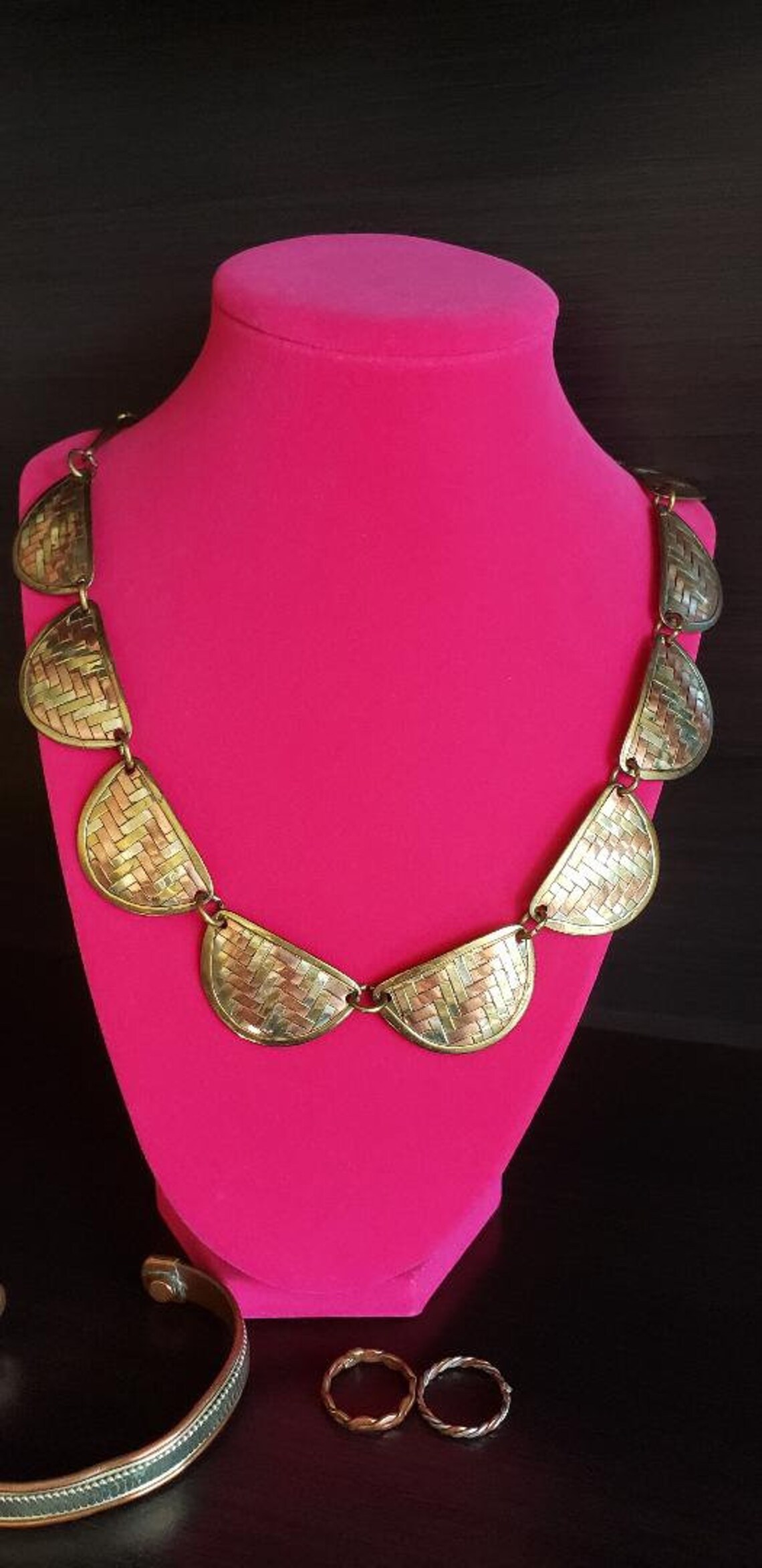 Vintage Copper and Brass Jewelry Set Vintage Copper Jewelry Etsy