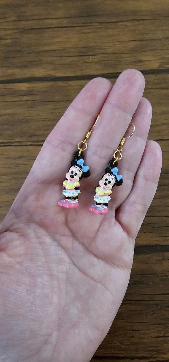 Vintage Minnie Mouse Earrings, Minnie Mouse Earrin