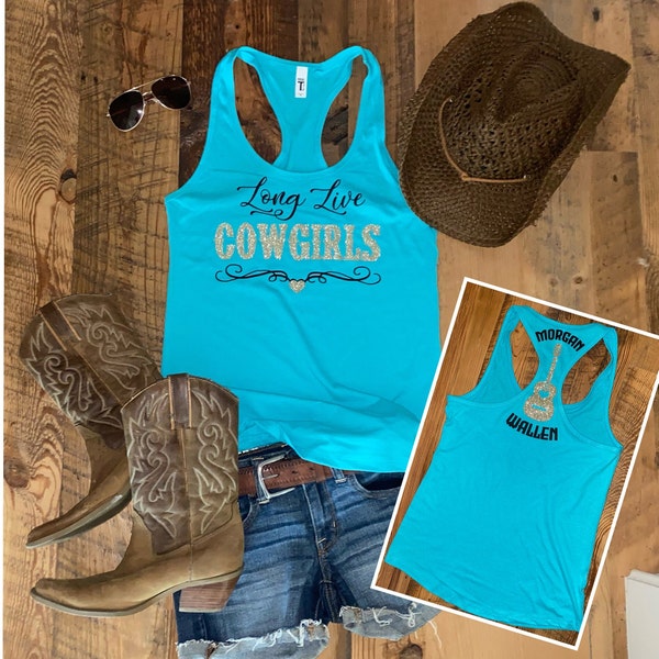 Morgan Wallen / Country Tank / Glitter / long live cowgirls
