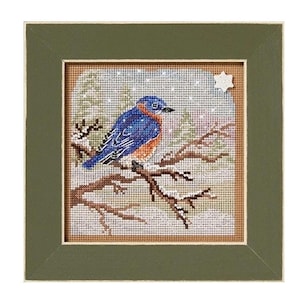 Mill Hill Buttons Beads Kit Counted Cross Stitch SNOWY BLUEBIRD MH14-2534