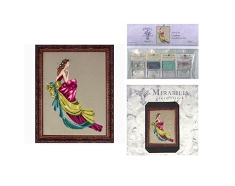 MIRABILIA Cross Stitch PATTERN & EMBELLISHMENT Pack Charlotte MD112