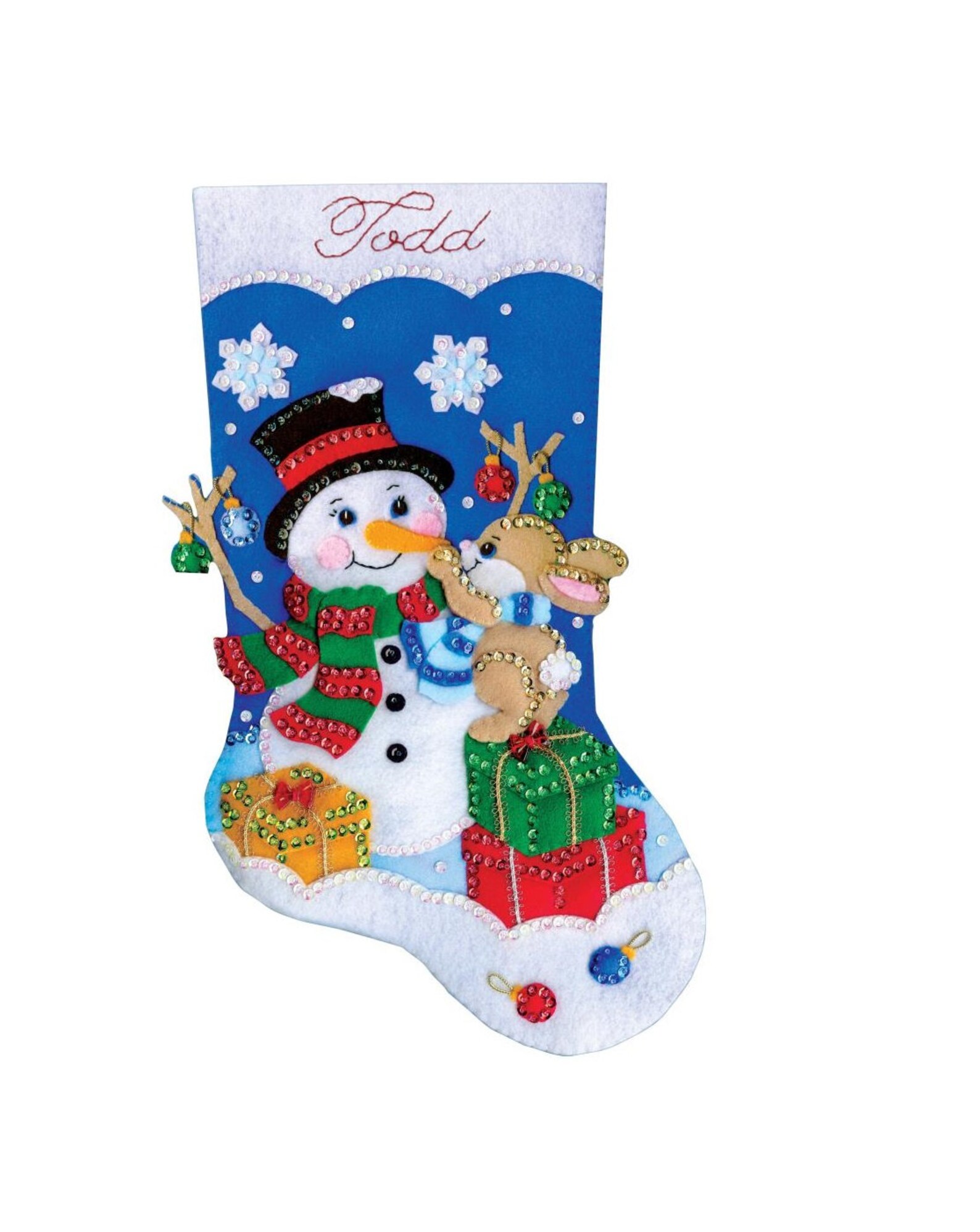 Design Works Felt Applique Christmas Stocking Kit BUSY BUNNY Etsy