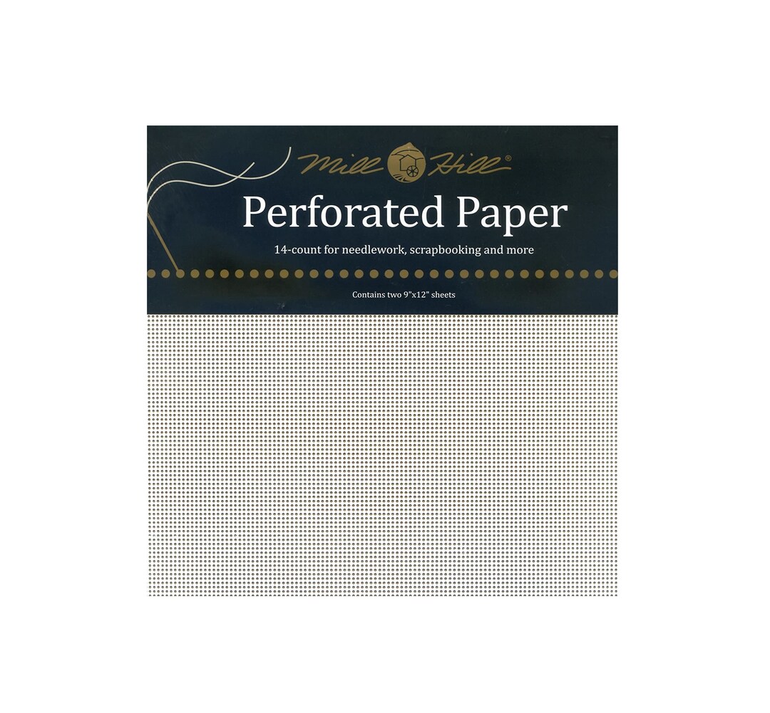 Mill Hill PERFORATED Needlework Paper Fabric for Cross Stitch 14ct 2pc