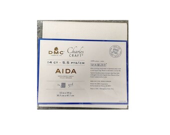 Tissu point de croix 100 % coton Charles Craft Aida 14 ct