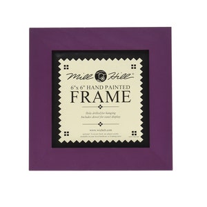 MILL HILL Frame 6 x 6 in Fits Mill Hill Button & Bead Cross Stitch Kits PURPLE
